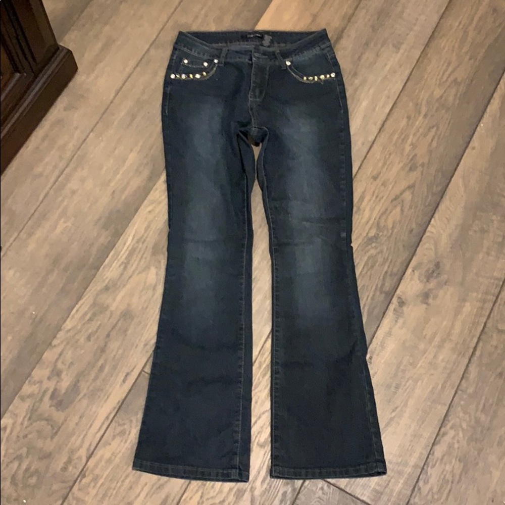 Roz&Ali Bling Flare Leg Denim